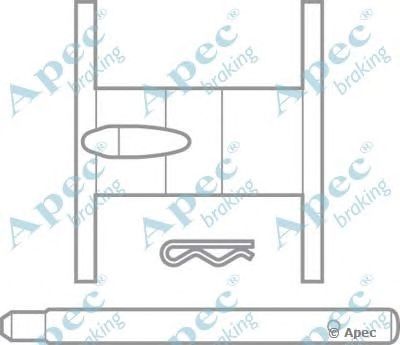APEC BRAKING kit1072 -  Комплектующие, тормозные колодки